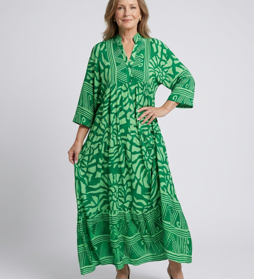 Marielle | Midi-jurk met Knopen