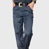 Gestreepte broek met relaxte pasvorm voor casual elegantie