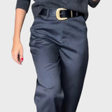 Gestreepte broek met relaxte pasvorm voor casual elegantie