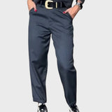 Gestreepte broek met relaxte pasvorm voor casual elegantie