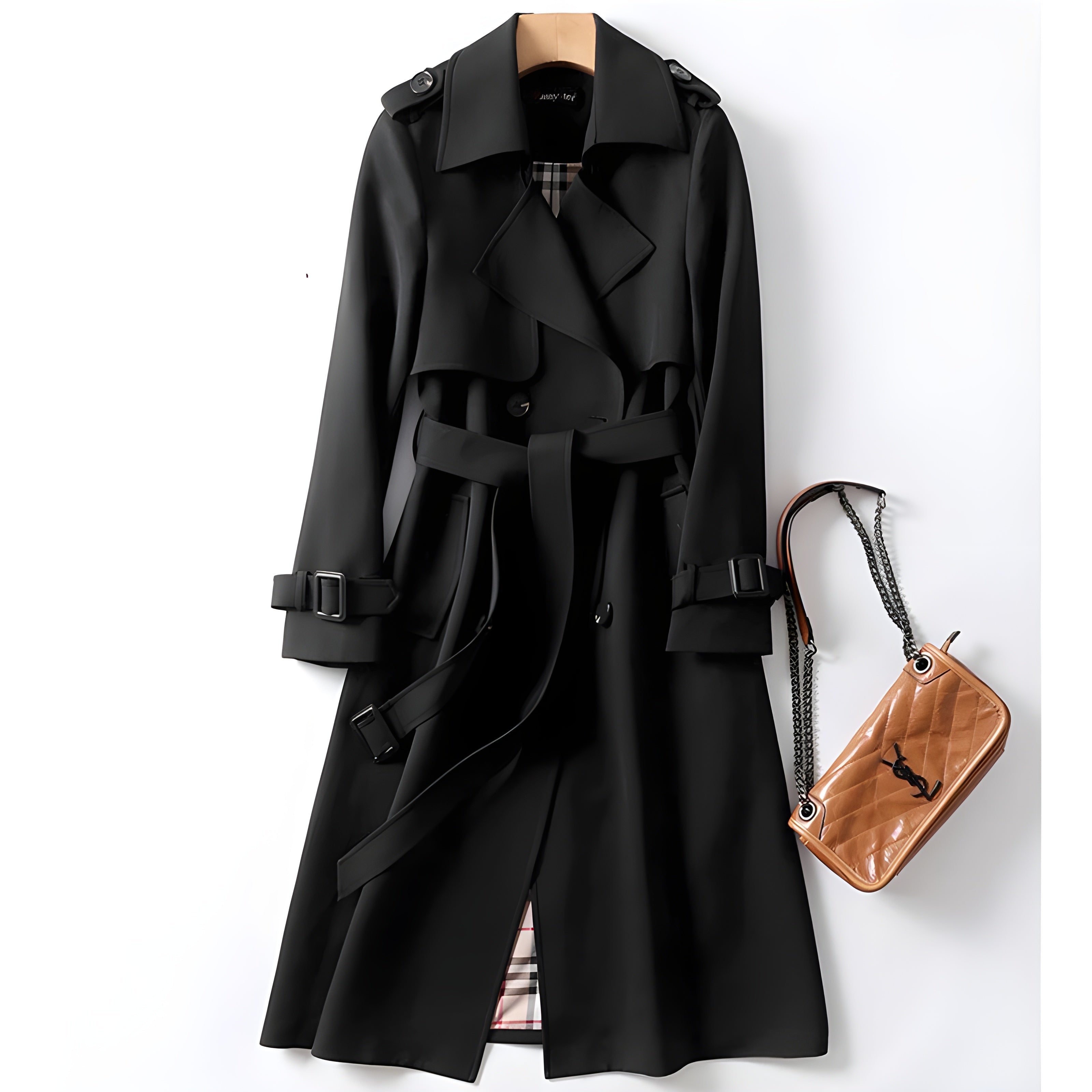 Trenchcoat met getailleerde pasvorm en ceintuur voor elegantie